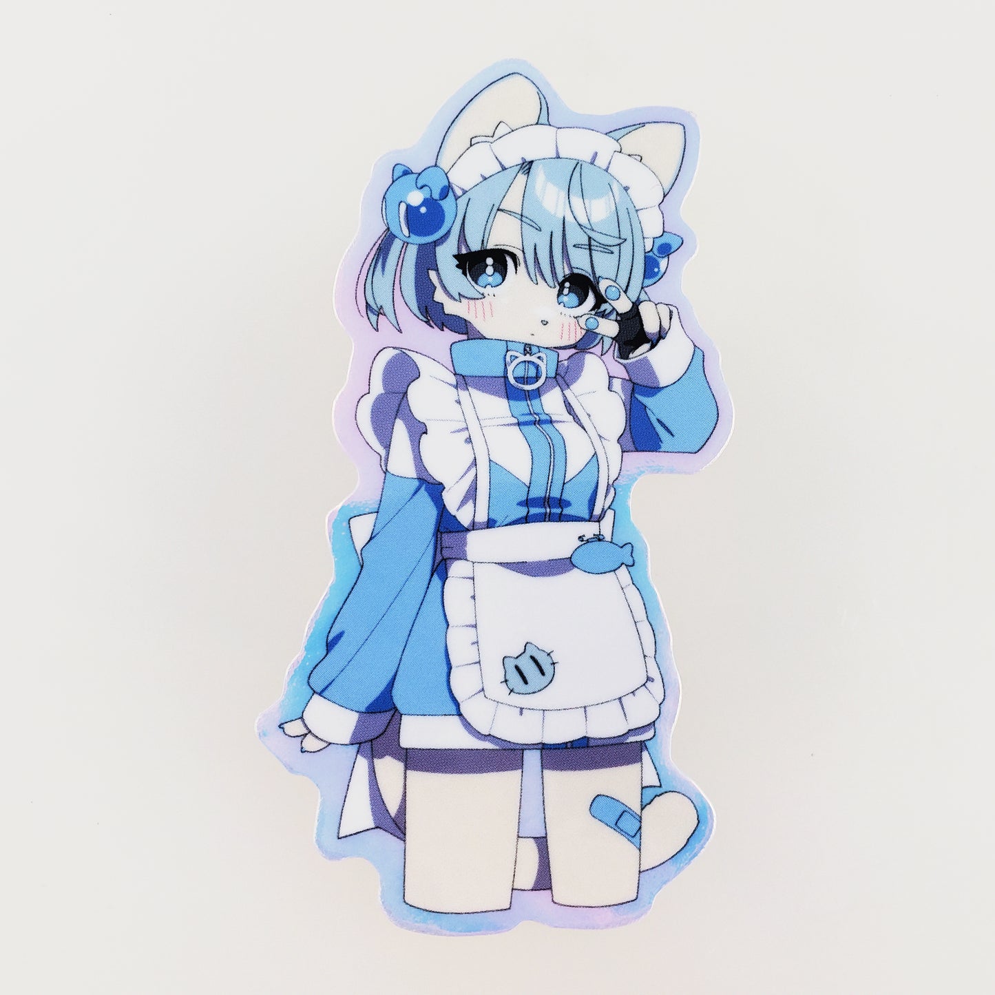 Mesukemo Jersey Maid (Blue) - Holographic Sticker