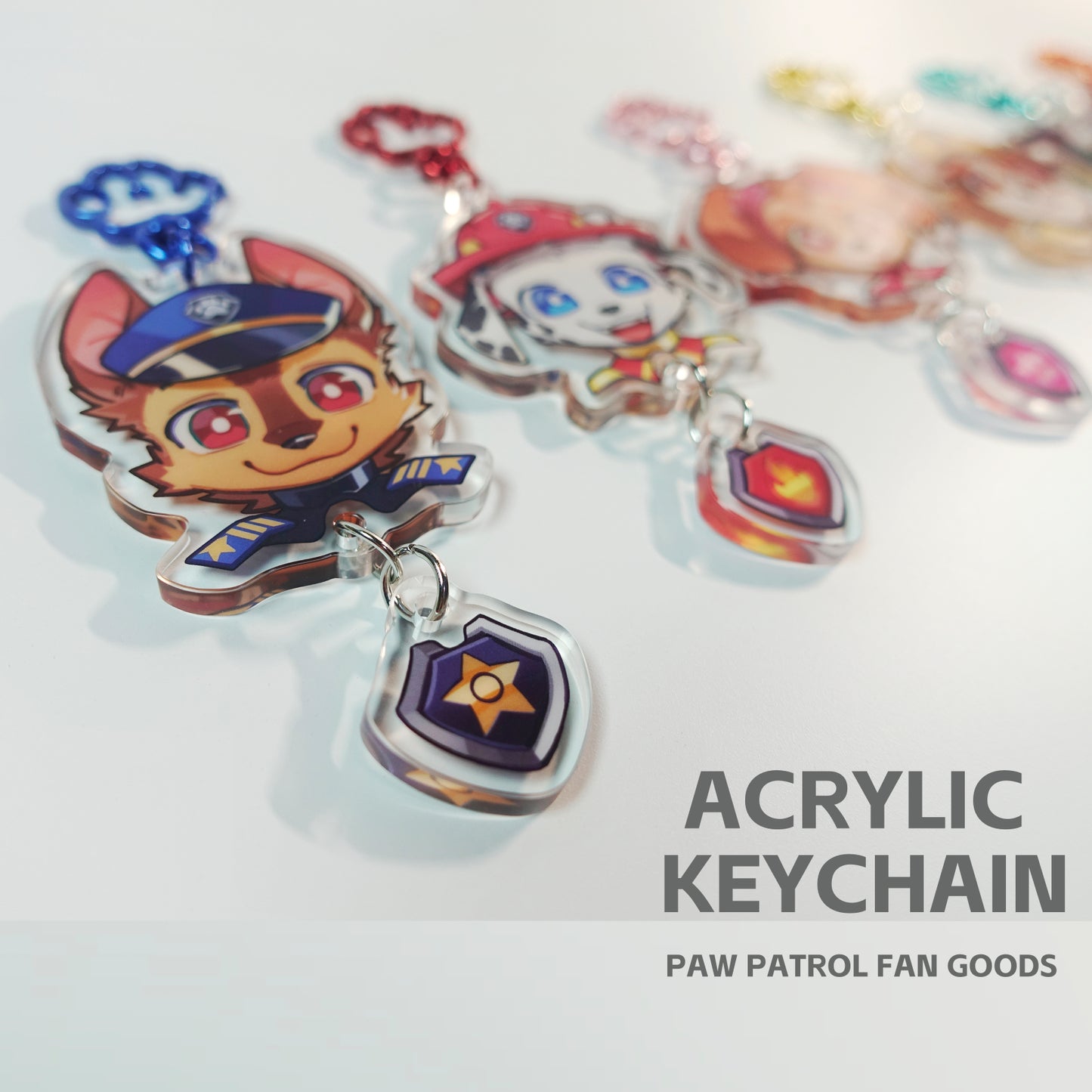 Paw Pups - Limited Edition Linked Acrylic Charm Set + Bonus!