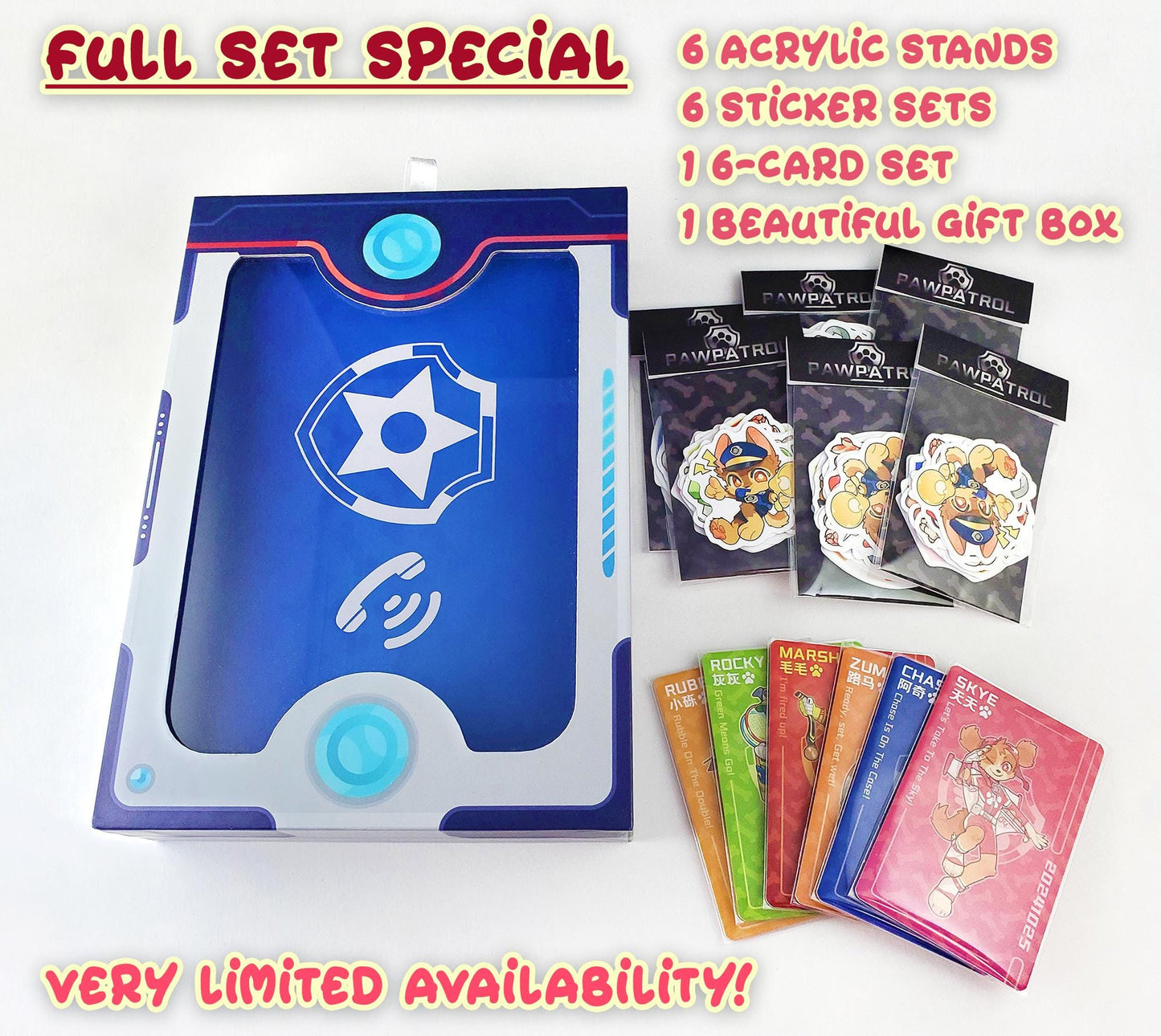 Paw Pups - Limited Edition Acrylic Stand Set + Bonus!