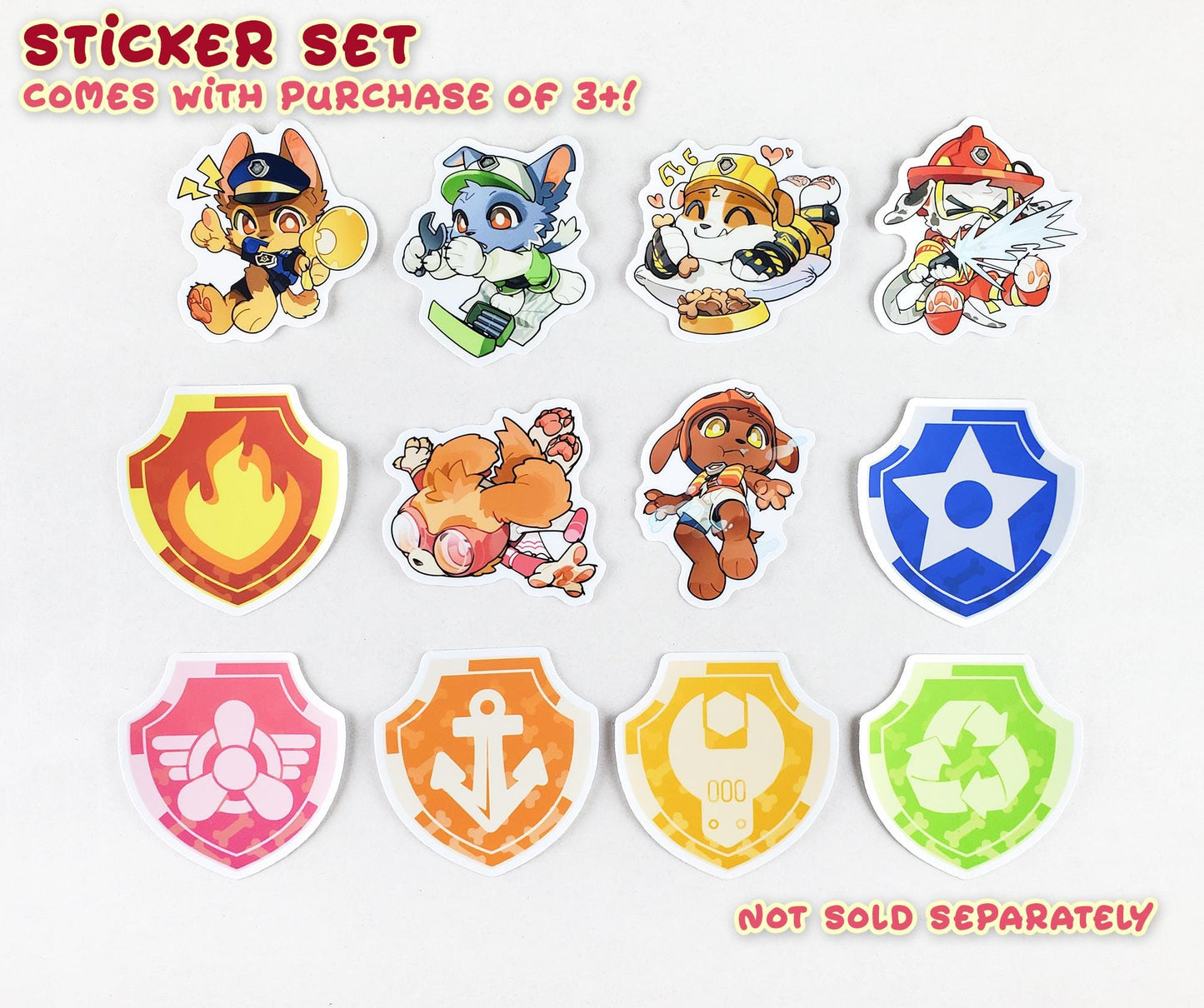 Paw Pups - Limited Edition Acrylic Stand Set + Bonus!