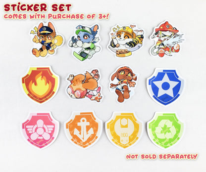 Paw Pups - Limited Edition Acrylic Stand Set + Bonus!
