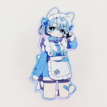 Mesukemo Jersey Maid (Blue) - Holographic Sticker