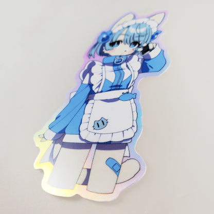 Mesukemo Jersey Maid (Blue) - Holographic Sticker