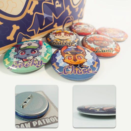 Paw Pups - Limited Edition Button Badge Set + Bonus!
