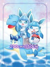 Load image into Gallery viewer, Limited Edition Glaceon/Lapras XL Thin Plush Blanket

